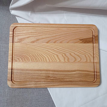 Дерев'яна кухонна дошка 25х20 см професійна або дошка для подачі страв із ясеня