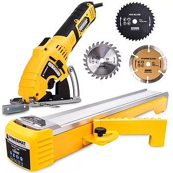 Універсальна дискова пила роторайзер 1200Вт, 7400об/хв Powermat PM0493 міні циркулярна пила