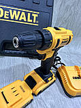 Шурупокрут DeWalt 48 V 6.0 AH з набором інструментів/Акумуляторний шурупокрут DeWalt 24 В із насадками в кейсі, фото 10