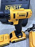 Шурупокрут DeWalt 48 V 6.0 AH з набором інструментів/Акумуляторний шурупокрут DeWalt 24 В із насадками в кейсі, фото 7