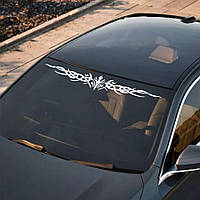 Вінілова наклейка на автомобіль — Крила Меч Тотемний Орнамент v2