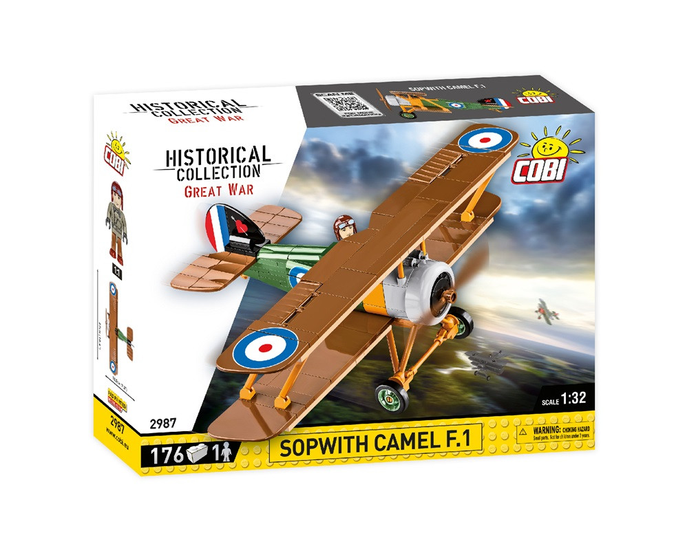 Конструктор COBI Перша Світова Війна Літак Сопвич Кэмел F1, 176 деталей (COBI-2987), фото 1