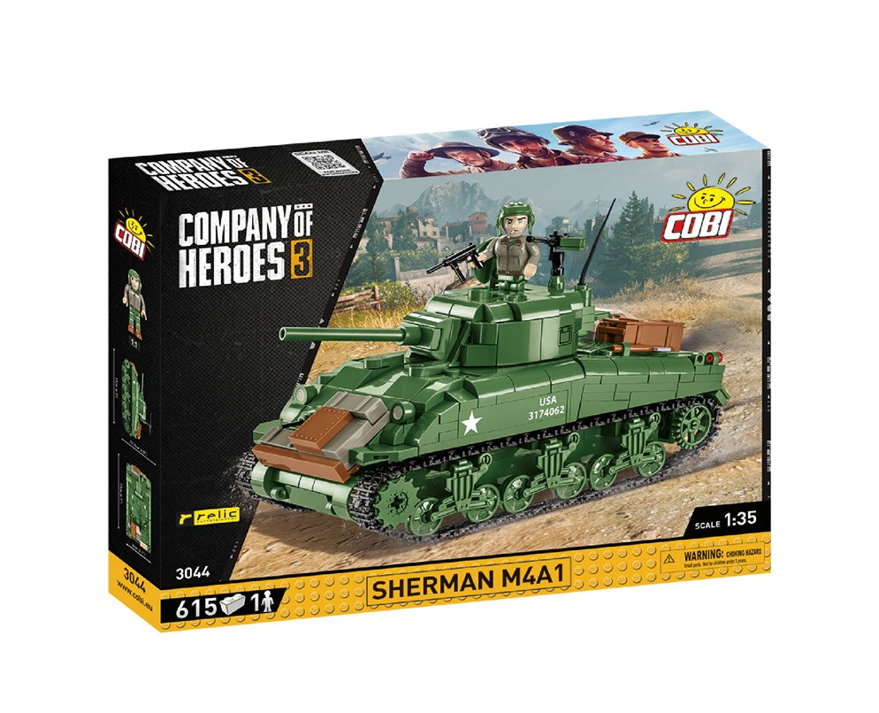 Конструктор COBI Company of Heroes 3 Танк M4 Шерман, 615 деталей (COBI-3044), фото 1