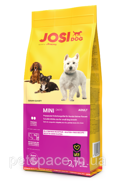 Корм JosiDog Mini (ЙозіДог Міні для собак маленьких порід) 2.7кг
