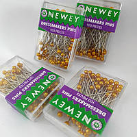 Булавки кравецькі NEWEY з пластиковими кульками.