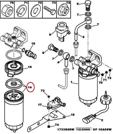 Паливний фільтр на Fiat Ducato 244, Peugeot Boxer, Citroen Jumper (2002-2005), 46797378, 71771746, 71754234