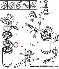 Паливний фільтр на Fiat Ducato 244, Peugeot Boxer, Citroen Jumper (2002-2005), 46797378, 71771746, 71754234