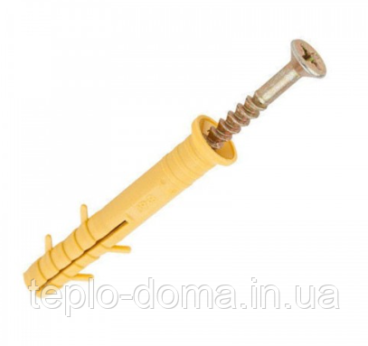 Дюбель з ударним шурупом 6x60 грибок (100 штук)