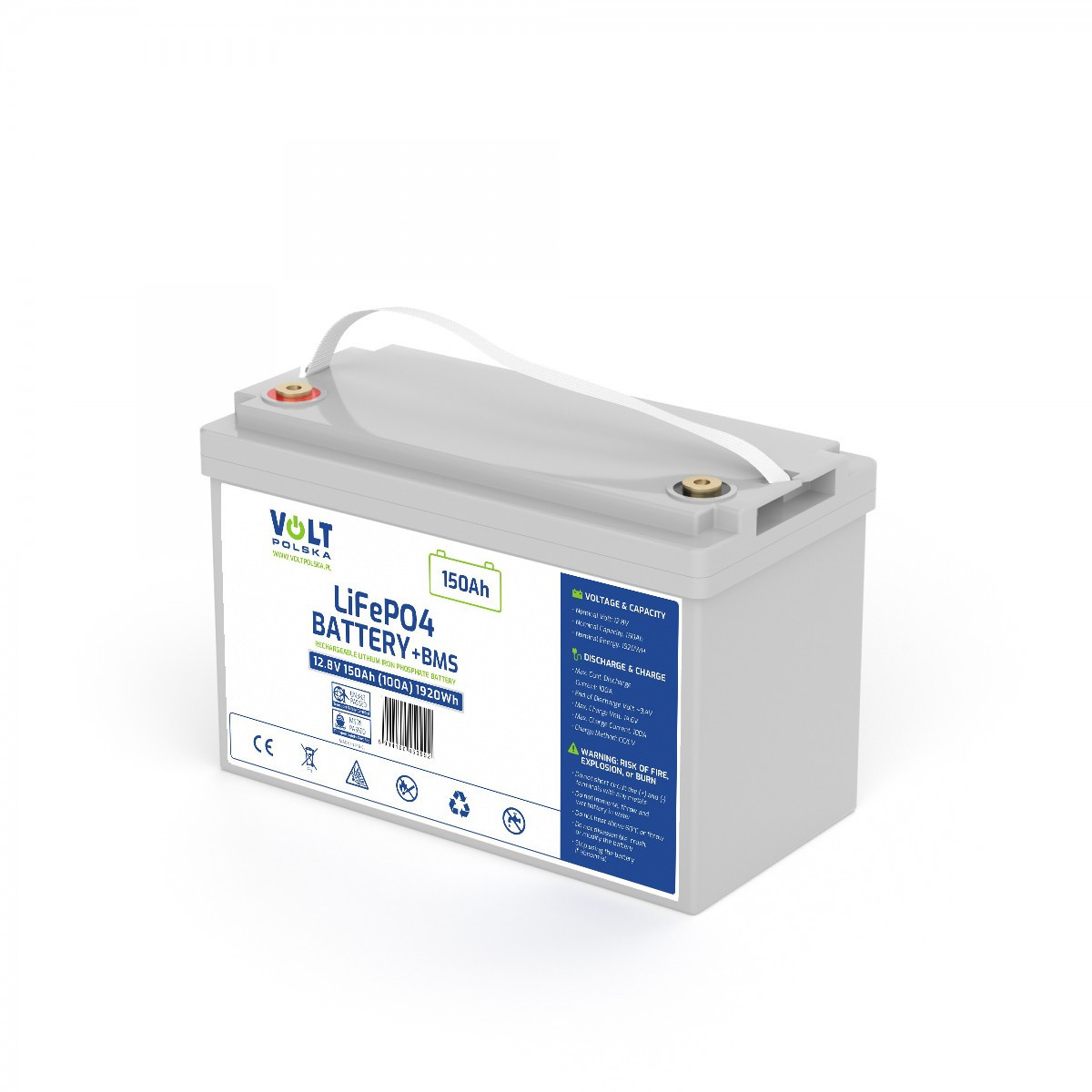 Акумуляторна батарея Volt Polska LiFePO4 12,8 V 150 Ah (100 А) + BMS