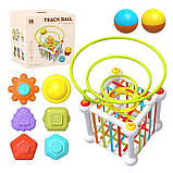 Гра YB11632, куб 15 см, грані-гумки, лабіринт, кульки 2 шт., фігурки-пазли 6 шт., фото 2