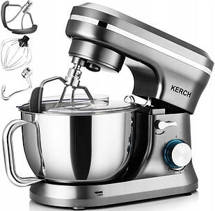 Тістоміс кухонний міксер з металевою чашею  4.5 л  KERCH FERRO Grey 1700 Вт