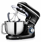 Кухонний планетарний міксер тістоміс із металевою чашею 6.2 л KERCH MyCHEF BLACK 2200 Вт, фото 4