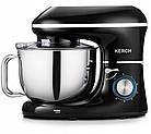 Кухонний планетарний міксер тістоміс із металевою чашею 6.2 л KERCH MyCHEF BLACK 2200 Вт, фото 6