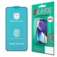 TU  TU Защитная пленка для Apple iPhone X/ XS/ 11 Pro (3D чёрная) Polycarbone