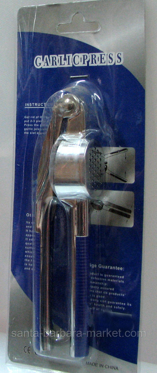 Часничниця овал з чорною ручкою №18720, фото 1