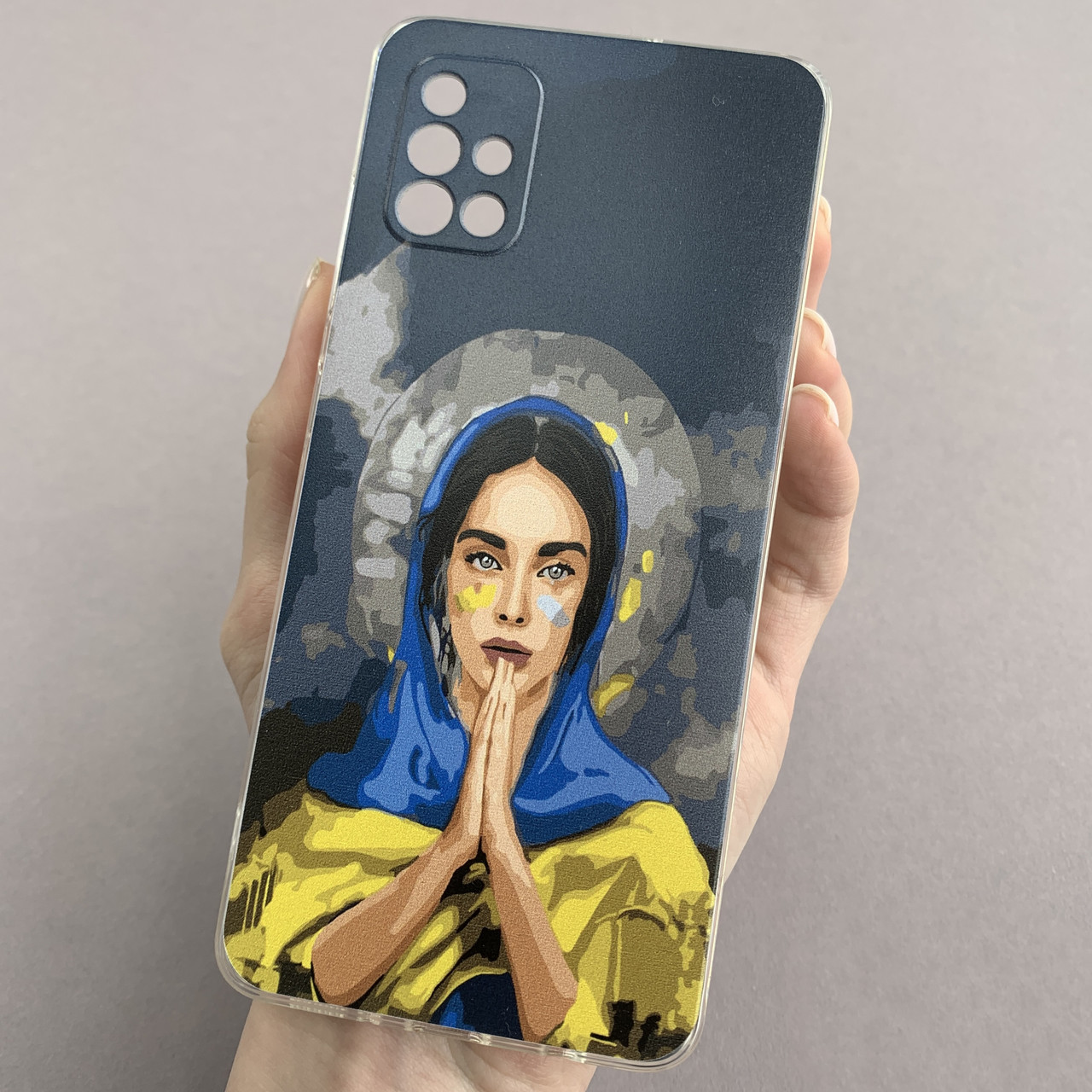 Чохол для Samsung Galaxy A51 патріотичний чохол з принтом на телефон самсунг а51 чорний ukr