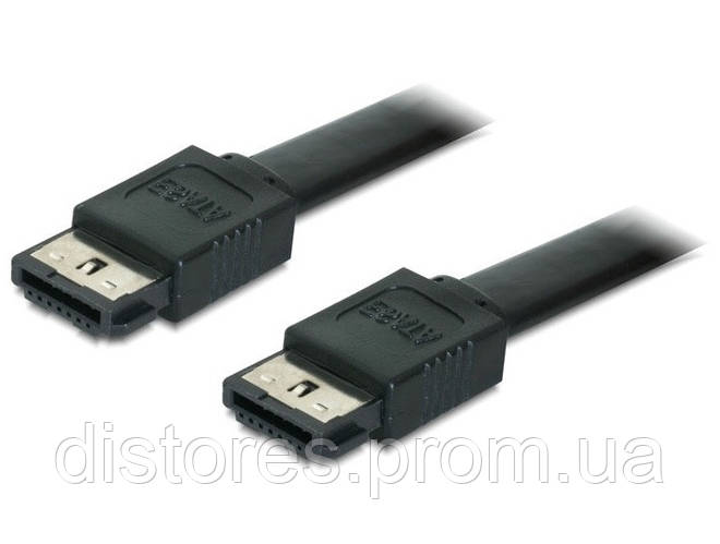 Кабель накопичувача Delock eSATA M M 2.0m 3Gbps AWG26 Latch чорний (70. ...