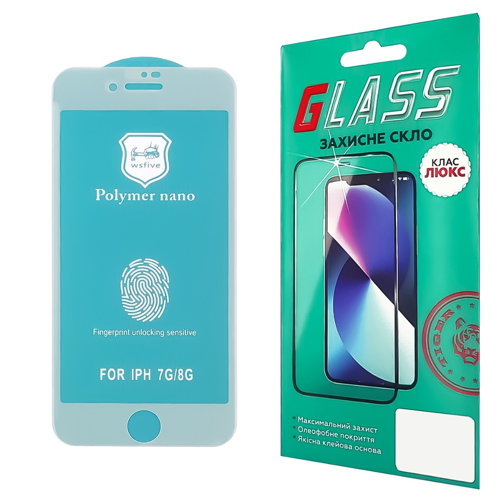 TU  TU Защитная пленка для Apple iPhone 7/ 8 (3D белая) Polycarbone, фото 1