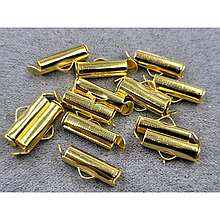 Кінцевик-трубочка слайдер 4*13мм, 50шт, колір лимонне золото