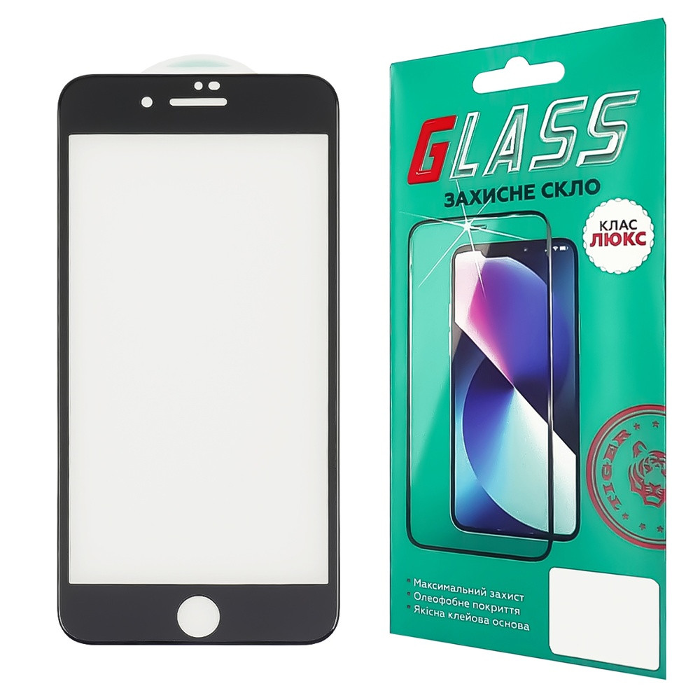 TU TU Защитное стекло для Apple iPhone 7 Plus/ 8 Plus (0.3 мм, 4D чёрное) Люкс, фото 1