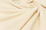 Лоскуток. Бавовняний пік "Плетіння" 240 см ванільного кольору No HSR-03, 23*240 см, фото 4