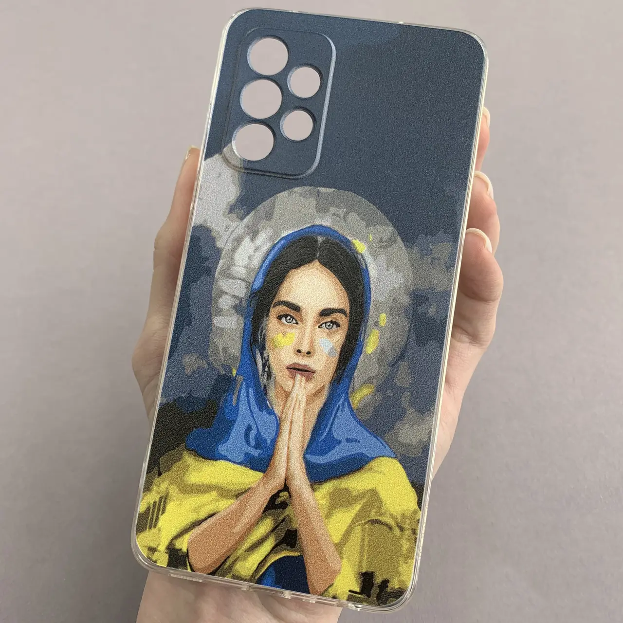 Чохол для Samsung Galaxy A52s патріотичний чохол з принтом на телефон самсунг а52с чорний ukr
