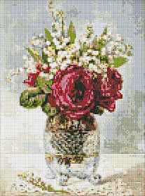 Алмазна мозаїка/вишивка Квіти. Літній аромат 30*40 см Ідейка AMO 7415