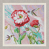 Алмазна мозаїка/вишивка Квіти. Легкий етюд 40*40 см Ідейка AMO 7459, фото 2