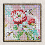 Алмазна мозаїка/вишивка Квіти. Легкий етюд 40*40 см Ідейка AMO 7459, фото 5