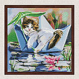 Алмазна мозаїка/вишивка Релакс влітку 40*40 см Ідейка AMO 7480, фото 3