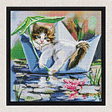 Алмазна мозаїка/вишивка Релакс влітку 40*40 см Ідейка AMO 7480, фото 4