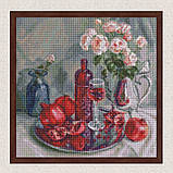 Алмазна мозаїка/вишивка Гранатовий натюрморт 40*40 см Ідейка AMO 7528, фото 3