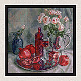 Алмазна мозаїка/вишивка Гранатовий натюрморт 40*40 см Ідейка AMO 7528, фото 4