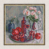 Алмазна мозаїка/вишивка Гранатовий натюрморт 40*40 см Ідейка AMO 7528, фото 5