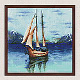 Алмазна мозаїка/вишивка Пейзаж. Романтика моря 30*30 см Ідейка AMO 7553, фото 3