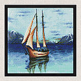 Алмазна мозаїка/вишивка Пейзаж. Романтика моря 30*30 см Ідейка AMO 7553, фото 4