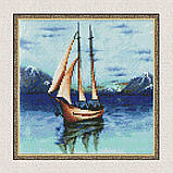 Алмазна мозаїка/вишивка Пейзаж. Романтика моря 30*30 см Ідейка AMO 7553, фото 5