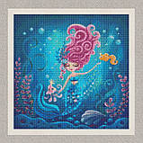 Алмазна мозаїка/вишивка Пейзаж. Русалка 40*40 см Ідейка AMO 7570, фото 2