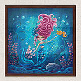 Алмазна мозаїка/вишивка Пейзаж. Русалка 40*40 см Ідейка AMO 7570, фото 3