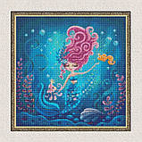 Алмазна мозаїка/вишивка Пейзаж. Русалка 40*40 см Ідейка AMO 7570, фото 5