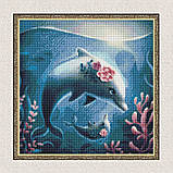 Алмазна мозаїка/вишивка Пейзаж. Морська прогулянка 40*40 см Ідейка AMO 7571, фото 5
