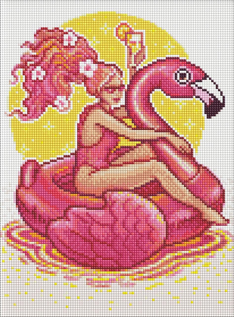 Алмазна мозаїка/вишивка Літній відпочинок з голограмними стразами 30*40 см Ідейка AMO 7691, фото 1