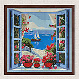 Алмазна мозаїка/вишивка Морський пейзаж 40*40 см Ідейка AMO 7804, фото 3