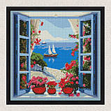 Алмазна мозаїка/вишивка Морський пейзаж 40*40 см Ідейка AMO 7804, фото 4