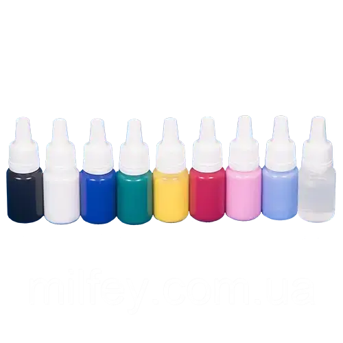 Набір фарб для манікюру, JVR Colors Base (8 кольорів + розчинник), фото 1