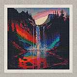 Алмазна мозаїка/вишивка Пейзаж. Нічна казка наяву 40*40 см Ідейка AMO 7523, фото 2