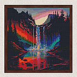 Алмазна мозаїка/вишивка Пейзаж. Нічна казка наяву 40*40 см Ідейка AMO 7523, фото 3