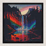 Алмазна мозаїка/вишивка Пейзаж. Нічна казка наяву 40*40 см Ідейка AMO 7523, фото 4