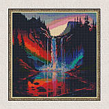 Алмазна мозаїка/вишивка Пейзаж. Нічна казка наяву 40*40 см Ідейка AMO 7523, фото 5