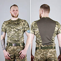 Чоловіча футболка CoolMax pixel (швидкосохнуча), чоловіча футболка піксель, футболка ЗСУ, тактичні футболки